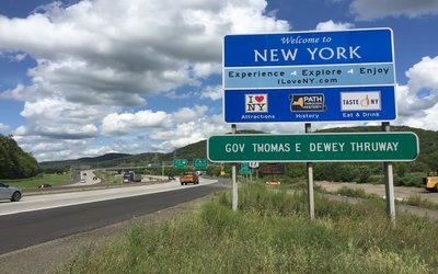 welcome to new york state sign